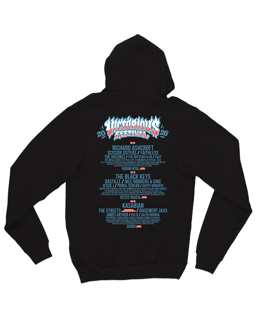 Black Flames Pullover Hoodie
